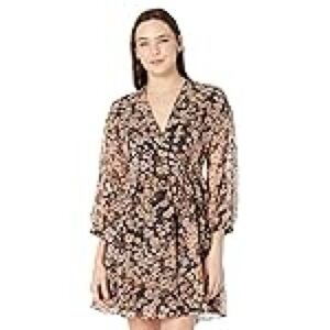 Madewell Floral Mini Dress - Black and Pink